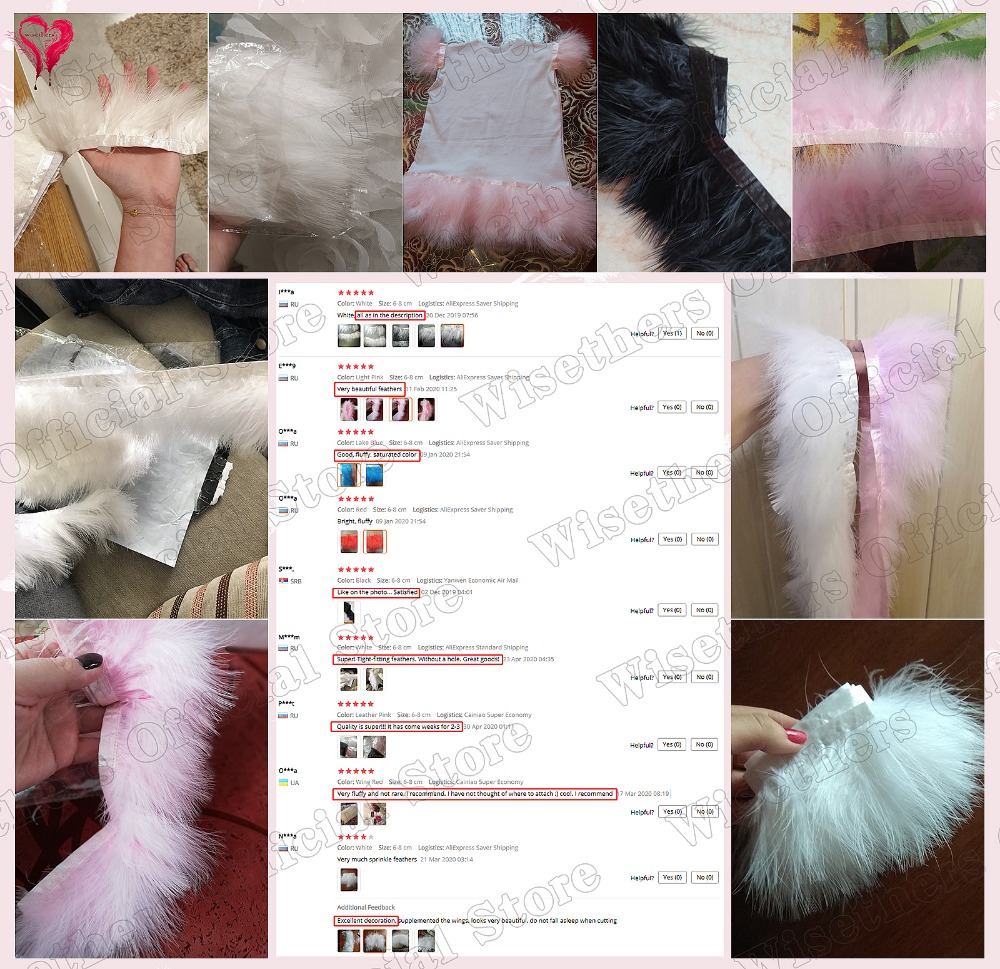1 metr fantazyjnych, miękkich, – Feather Trim Marabou recenzja i cena