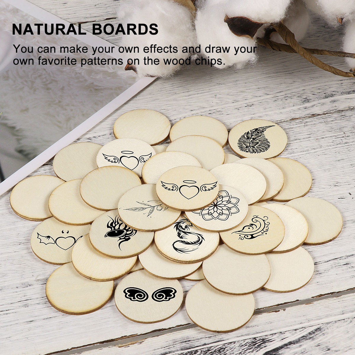 100 sztuk okrągłych drewnianyc – Christmas Craft Embellishment recenzja i cena