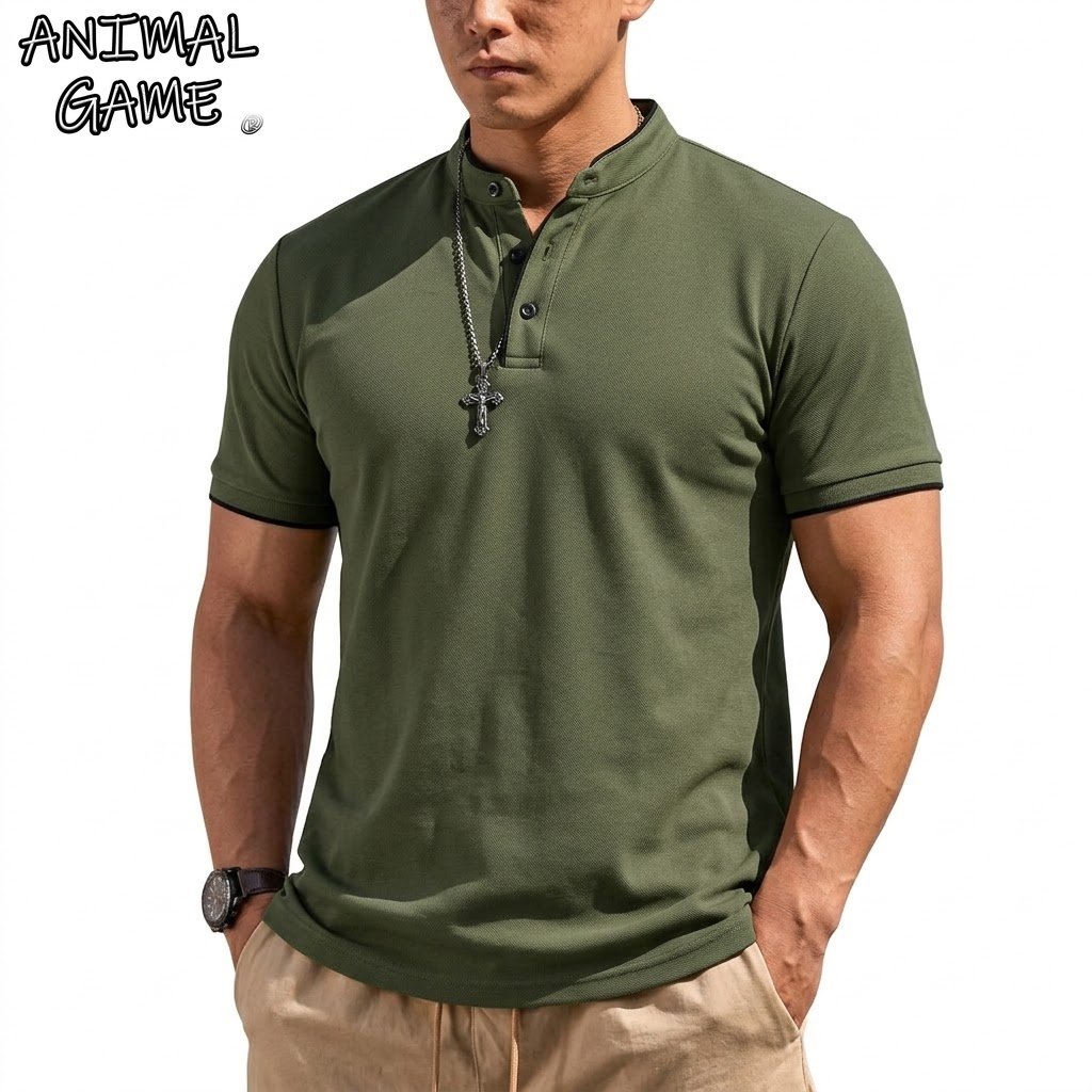 Letnia koszulka Henley z krótk – Embellish Knit recenzja i cena