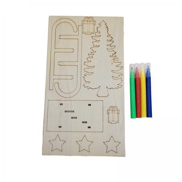3x Drewniane ozdoby świąteczne – Christmas Craft Embellishment recenzja i cena